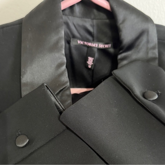 🥂Elegant Vintage Ladies Victoria’s Secret Black Tuxedo Style Suit Jacket Size 12 - Picture 10 of 16